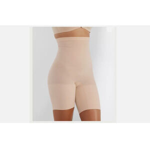 Spanx High-Waisted Shaper Shorts Tummy Control Soft 2745 Nude Size S